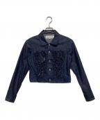 COMME des GARCONS GIRLコムデギャルソンガール）の古着「フリルデニムジャケット」｜インディゴ
