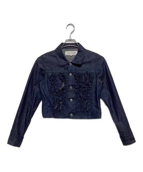 COMME des GARCONS GIRL（コムデギャルソンガール）COMME des GARCONS GIRL (コムデギャルソンガール) フリルデニムジャケット インディゴ サイズ:XSの古着・服飾アイテム