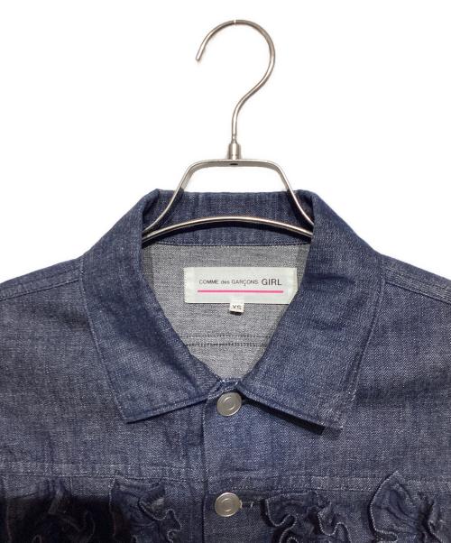 COMME des GARCONS GIRL（コムデギャルソンガール）COMME des GARCONS GIRL (コムデギャルソンガール) フリルデニムジャケット インディゴ サイズ:XSの古着・服飾アイテム