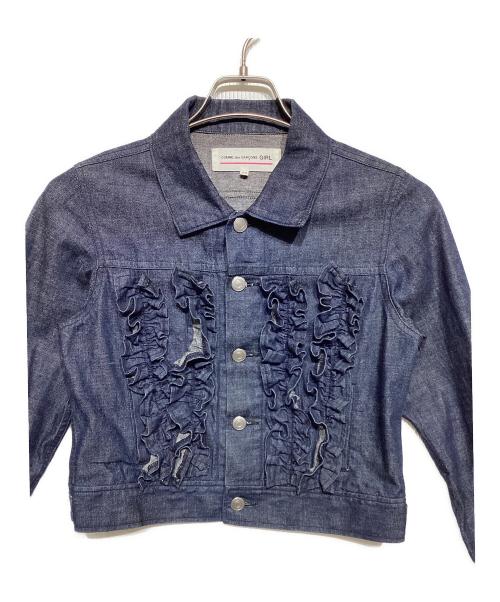 COMME des GARCONS GIRL（コムデギャルソンガール）COMME des GARCONS GIRL (コムデギャルソンガール) フリルデニムジャケット インディゴ サイズ:XSの古着・服飾アイテム