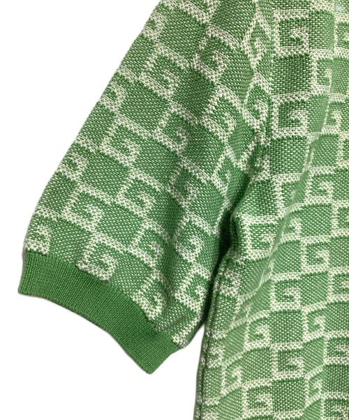 GUCCI（グッチ）GUCCI (グッチ) ニットポロシャツ グリーン サイズ:12の古着・服飾アイテム