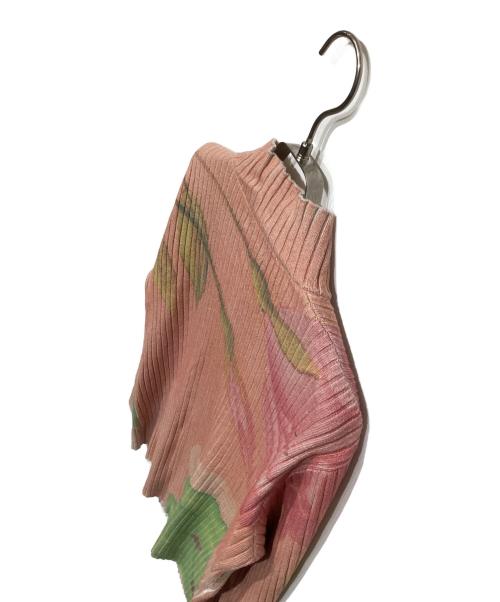 sahara（サハラ）sahara (サハラ) Art print Rib Knit ピンク サイズ:-の古着・服飾アイテム