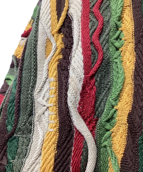 Coogi（クージー）Coogi (クージー) 3Dニット ベージュ×グリーン サイズ:Sの古着・服飾アイテム