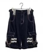 TRIPP NYCトリップニューヨークシティー）の古着「チェーン装飾 ハーフパンツ」｜ブラック