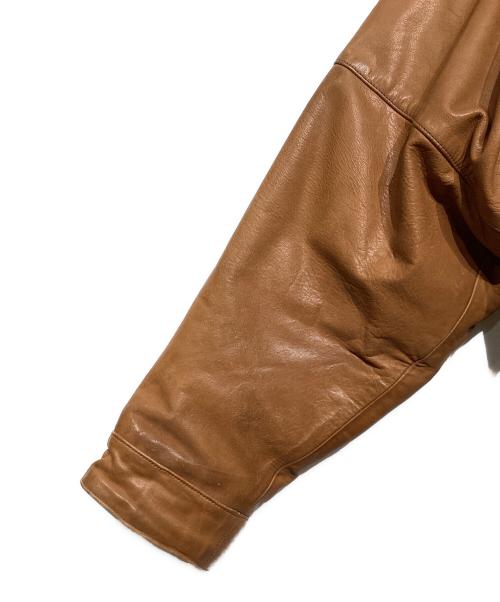 POLO RALPH LAUREN（ポロ・ラルフローレン）POLO RALPH LAUREN (ポロ・ラルフローレン) 90’S　SUICIDE SKI　フードファー レザーダウンジャケット ブラウン サイズ:size6の古着・服飾アイテム