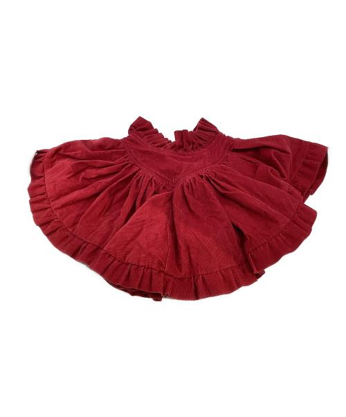 HOUGA（ホウガ）HOUGA (ホウガ) コーデュロイ つけ襟 レッドの古着・服飾アイテム