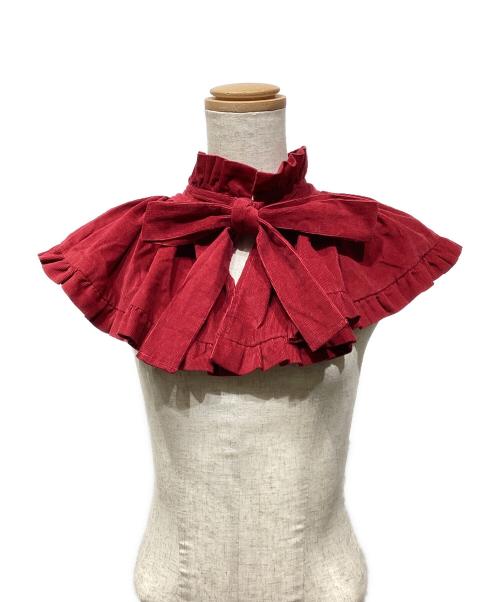 HOUGA（ホウガ）HOUGA (ホウガ) コーデュロイ つけ襟 レッドの古着・服飾アイテム