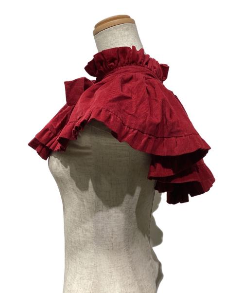 HOUGA（ホウガ）HOUGA (ホウガ) コーデュロイ つけ襟 レッドの古着・服飾アイテム