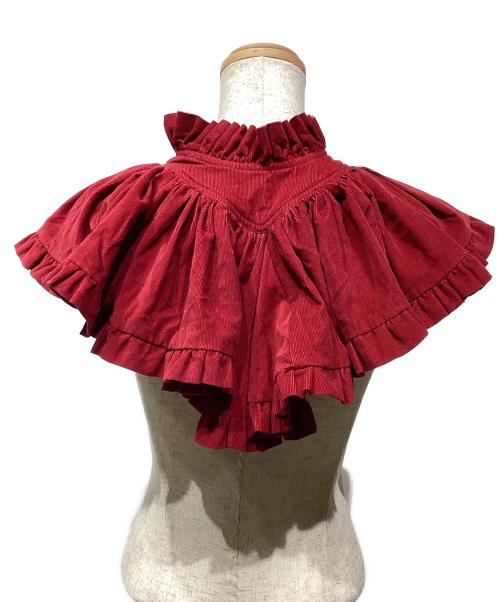 HOUGA（ホウガ）HOUGA (ホウガ) コーデュロイ つけ襟 レッドの古着・服飾アイテム