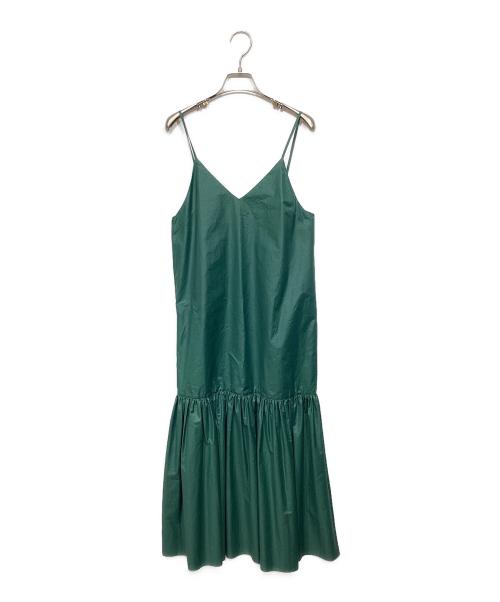 MACPHEE（マカフィー）MACPHEE (マカフィー) クリスピータフタ キャミソールワンピース グリーン サイズ:36の古着・服飾アイテム