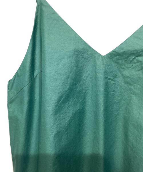 MACPHEE（マカフィー）MACPHEE (マカフィー) クリスピータフタ キャミソールワンピース グリーン サイズ:36の古着・服飾アイテム