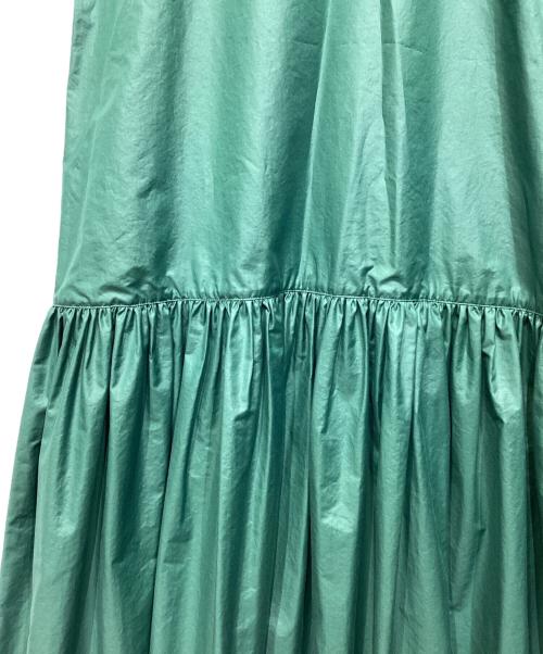 MACPHEE（マカフィー）MACPHEE (マカフィー) クリスピータフタ キャミソールワンピース グリーン サイズ:36の古着・服飾アイテム