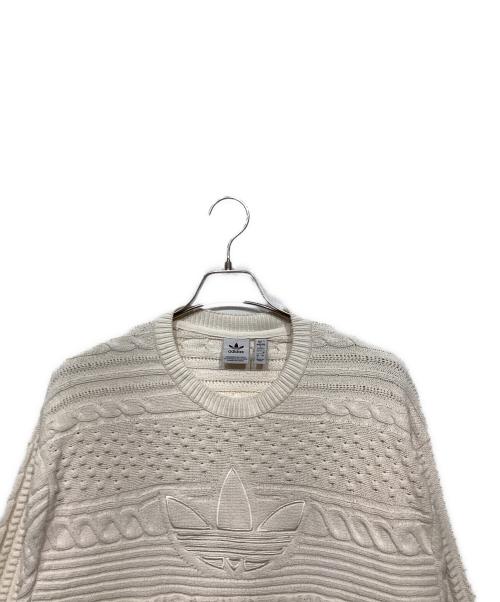 adidas（アディダス）adidas (アディダス) W KNIT TRF SWEATER ホワイト サイズ:Mの古着・服飾アイテム