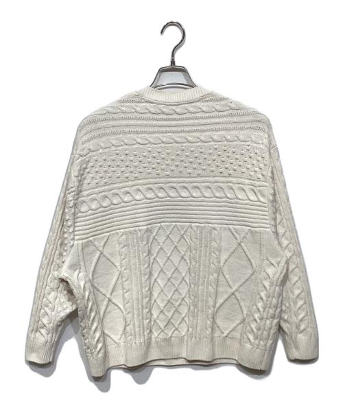 adidas（アディダス）adidas (アディダス) W KNIT TRF SWEATER ホワイト サイズ:Mの古着・服飾アイテム