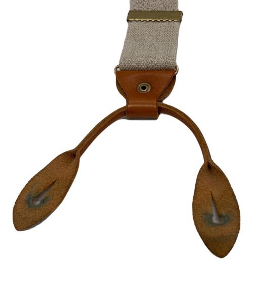 NIGEL CABOURN（ナイジェルケーボン）NIGEL CABOURN (ナイジェルケーボン) サスペンダー アイボリー×ベージュの古着・服飾アイテム