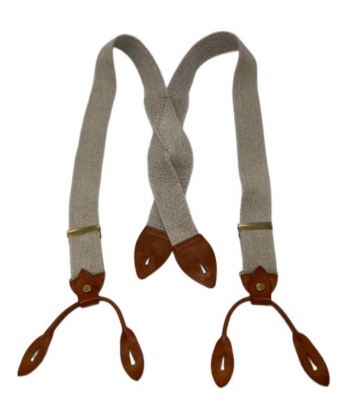 NIGEL CABOURN（ナイジェルケーボン）NIGEL CABOURN (ナイジェルケーボン) サスペンダー アイボリー×ベージュの古着・服飾アイテム