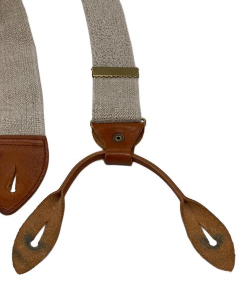 NIGEL CABOURN（ナイジェルケーボン）NIGEL CABOURN (ナイジェルケーボン) サスペンダー アイボリー×ベージュの古着・服飾アイテム