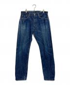 orSlowオアスロウ）の古着「105 セルビッチデニムパンツ」｜インディゴ