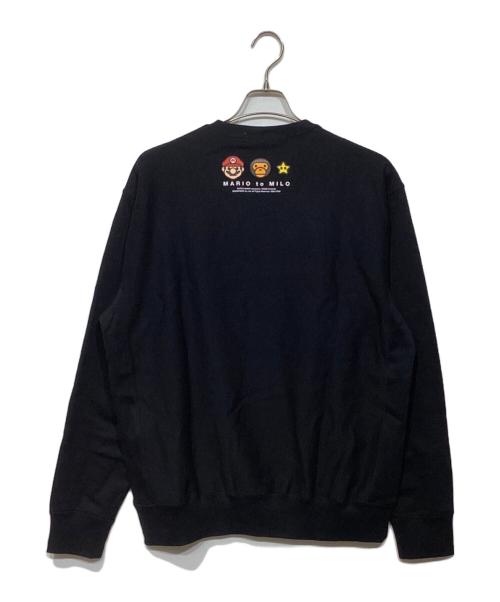 A BATHING APE（ア ベイシング エイプ）A BATHING APE (ア ベイシング エイプ) Nintendo (ニンテンドー) SUPER MARIO プリントスウェット ブラック サイズ:Lの古着・服飾アイテム
