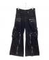 DANKE SCHON（ダンケ シェーン）の古着「11ozD ZIP POCKET FLARE CARGO PANTS」｜ブラック