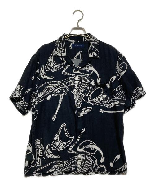 JohnUNDERCOVER（ジョンアンダーカバー）JohnUNDERCOVER (ジョンアンダーカバー) オープンカラーシャツ ブラック サイズ:2の古着・服飾アイテム