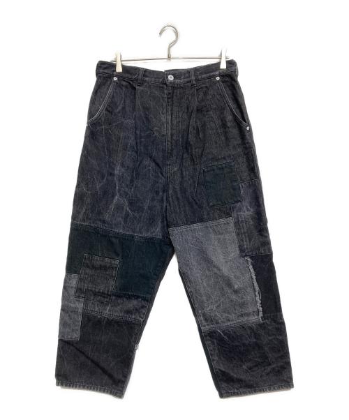 COMME des GARCONS HOMME（コムデギャルソン オム）COMME des GARCONS HOMME (コムデギャルソン オム) パッチワークデニムパンツ ブラック サイズ:Mの古着・服飾アイテム