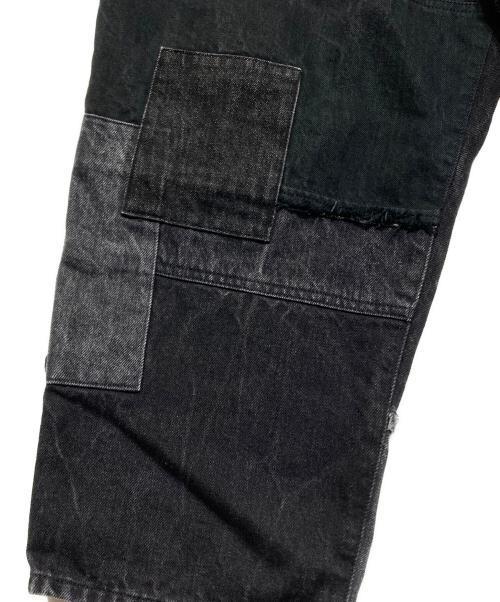 COMME des GARCONS HOMME（コムデギャルソン オム）COMME des GARCONS HOMME (コムデギャルソン オム) パッチワークデニムパンツ ブラック サイズ:Mの古着・服飾アイテム