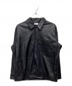 COLUMNコラム）の古着「フェイクレザーシャツ 42-230-10-090003」｜ブラック