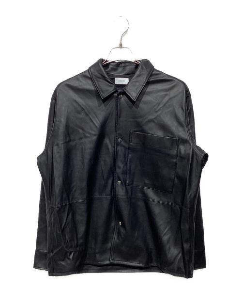COLUMN（コラム）COLUMN (コラム) フェイクレザーシャツ 42-230-10-090003 ブラック サイズ:Mの古着・服飾アイテム
