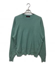 CABAN（キャバン）の古着「コットンカシミヤ クルーネックプルオーバー　59023402001」｜グリーン
