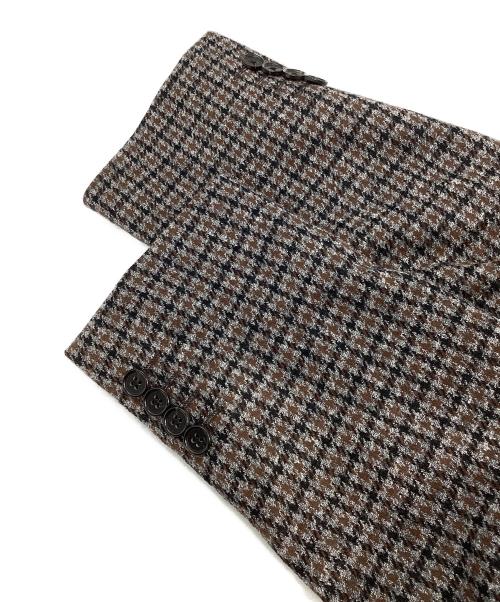 BROOKS BROTHERS（ブルックスブラザーズ）BROOKS BROTHERS (ブルックスブラザーズ) ハウンドトゥース テーラードジャケット グレー×ブラウン サイズ:48の古着・服飾アイテム