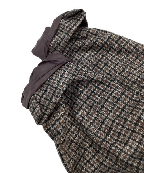BROOKS BROTHERS（ブルックスブラザーズ）BROOKS BROTHERS (ブルックスブラザーズ) ハウンドトゥース テーラードジャケット グレー×ブラウン サイズ:48の古着・服飾アイテム
