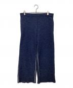 MM6 Maison Margielaエムエムシックスメゾンマルジェラ）の古着「シャギーニットパンツ」｜ネイビー
