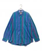 CHAPS RALPH LAURENチャップス ラルフローレン）の古着「ストライプシャツ」｜ブルー