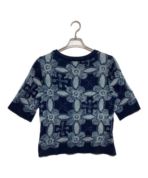 45R（フォーティファイブ・アール）45R (フォーティファイブ・アール) マニットアート更紗Tシャツ インディゴ サイズ:3の古着・服飾アイテム