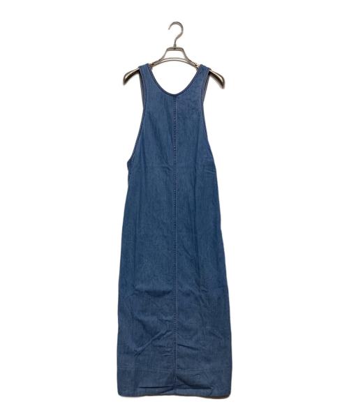 MACPHEE（マカフィー）MACPHEE (マカフィー) コットンレーヨンデニム アメリカンスリーブワンピース ブルー サイズ:36の古着・服飾アイテム