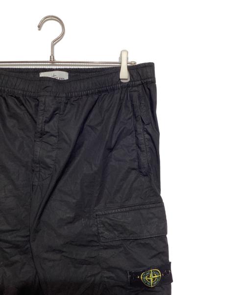 STONE ISLAND（ストーンアイランド）STONE ISLAND (ストーンアイランド) ガーメントダイストレッチコットンカーゴパンツ　801531303 ブラック サイズ:34の古着・服飾アイテム