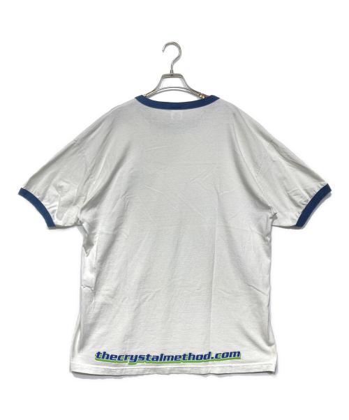 MURIA（ムリア）MURIA (ムリア) THE CRYSTAL METHOD　バンドTシャツ ホワイト×ネイビー サイズ:XLの古着・服飾アイテム