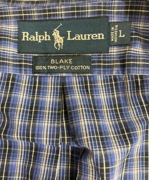 RALPH LAUREN（ラルフローレン）RALPH LAUREN (ラルフローレン) BLAKE　チェックBDシャツ ブルー サイズ:Lの古着・服飾アイテム