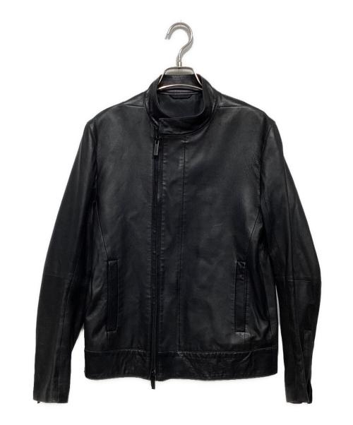 Calvin Klein（カルバンクライン）Calvin Klein (カルバンクライン) ラムレザージャケット ブラック サイズ:36の古着・服飾アイテム