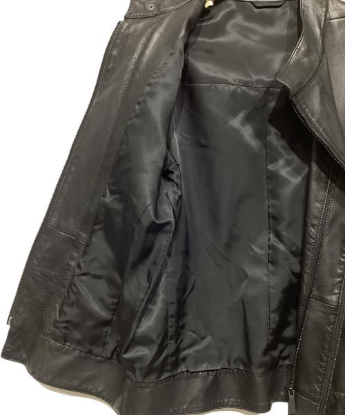 Calvin Klein（カルバンクライン）Calvin Klein (カルバンクライン) ラムレザージャケット ブラック サイズ:36の古着・服飾アイテム