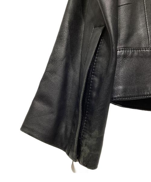 Calvin Klein（カルバンクライン）Calvin Klein (カルバンクライン) ラムレザージャケット ブラック サイズ:36の古着・服飾アイテム