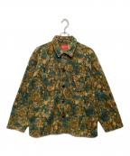 SUPREMEシュプリーム）の古着「Paisley Fleece Shirt」｜グリーン×ブラウン