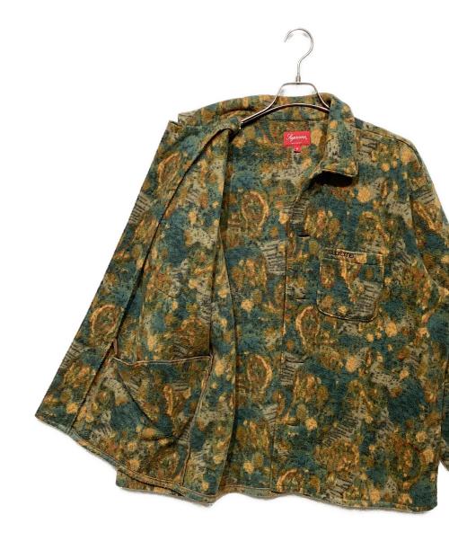 SUPREME（シュプリーム）SUPREME (シュプリーム) Paisley Fleece Shirt グリーン×ブラウン サイズ:Mの古着・服飾アイテム