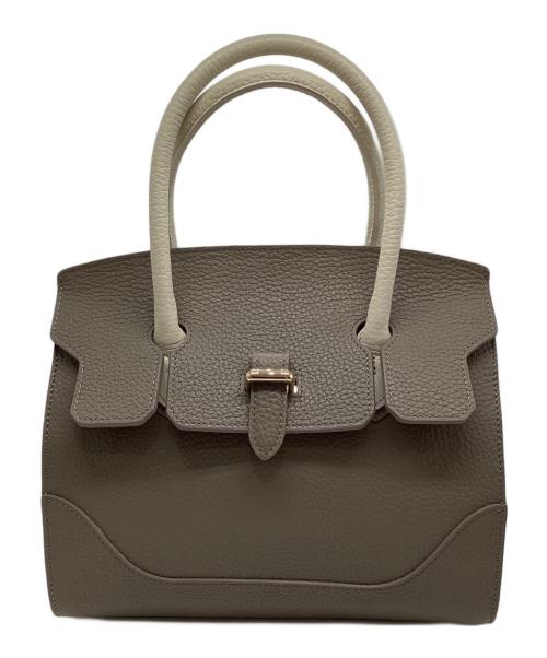 PELLE MORBIDA（ペッレモルビダ）PELLE MORBIDA (ペッレモルビダ) VE014-ミニボストンバッグ　PMO-VE014 PALE KHAKI×IVORYの古着・服飾アイテム