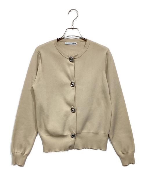 JENNE（ジェンヌ）JENNE (ジェンヌ) リッチビジューニットカーデ ベージュ サイズ:Mの古着・服飾アイテム