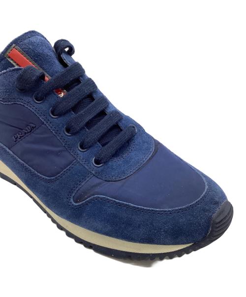 PRADA（プラダ）PRADA (プラダ) スウェードローカットスニーカー　5939 ネイビー サイズ:37の古着・服飾アイテム