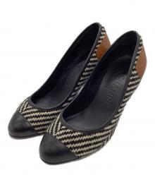 CHANEL（シャネル）の古着「ツイード切替パンプス　168310」｜ブラック×ブラウン