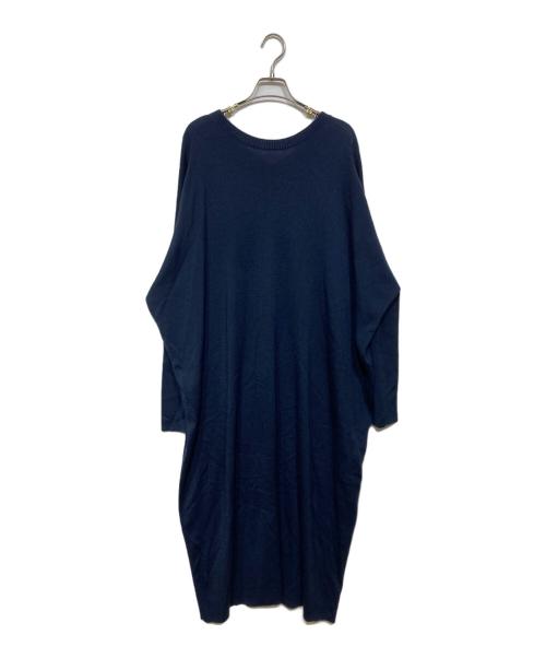 Curensology（カレンソロジー）Curensology (カレンソロジー) 2WAYボクシーニットワンピース ネイビー サイズ:Fの古着・服飾アイテム