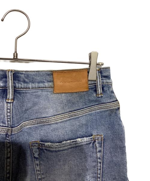 PURPLE BRAND（パープルブランド）PURPLE BRAND (パープルブランド) ダメージデニムハーフパンツ　P020-LVR-NC ライトインディゴ サイズ:29の古着・服飾アイテム